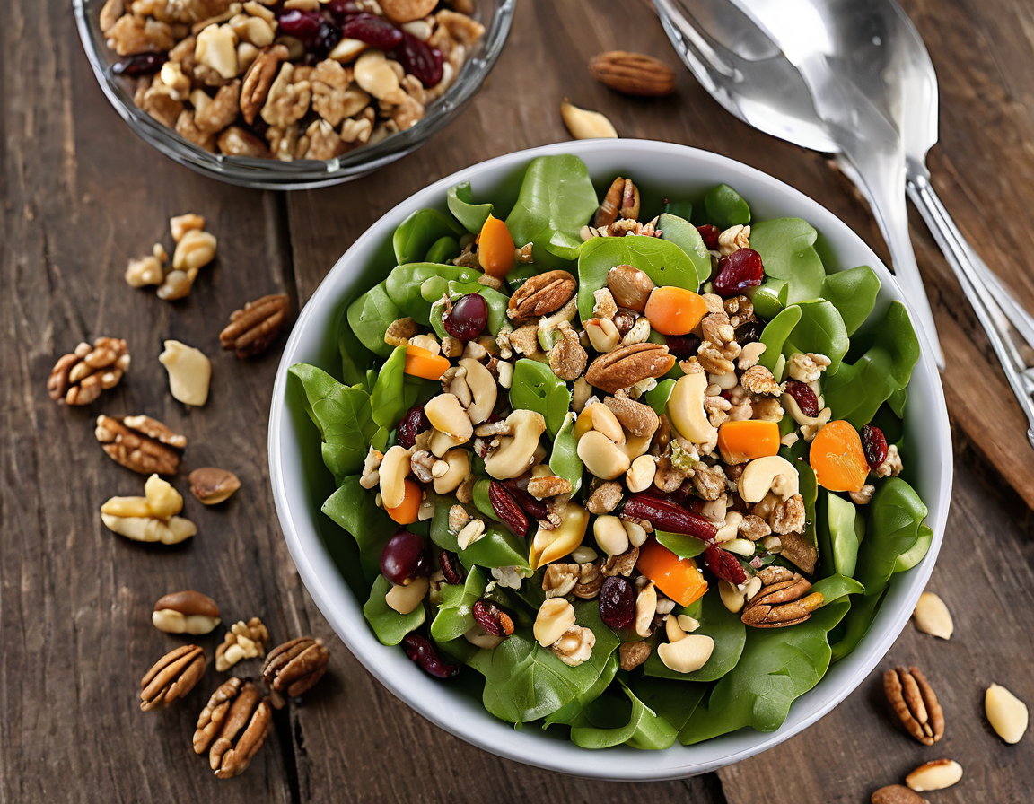 Ensalada Canadiense con Nueces y Verduras Crujientes para la Salud Digestiva