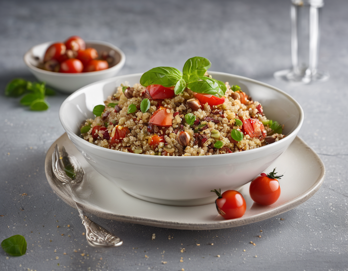 Ensalada de Quinoa con Nueces y Tomates Secos