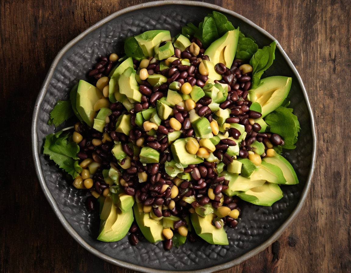 Ensalada de Papa con Aguacate y Frijoles Negros