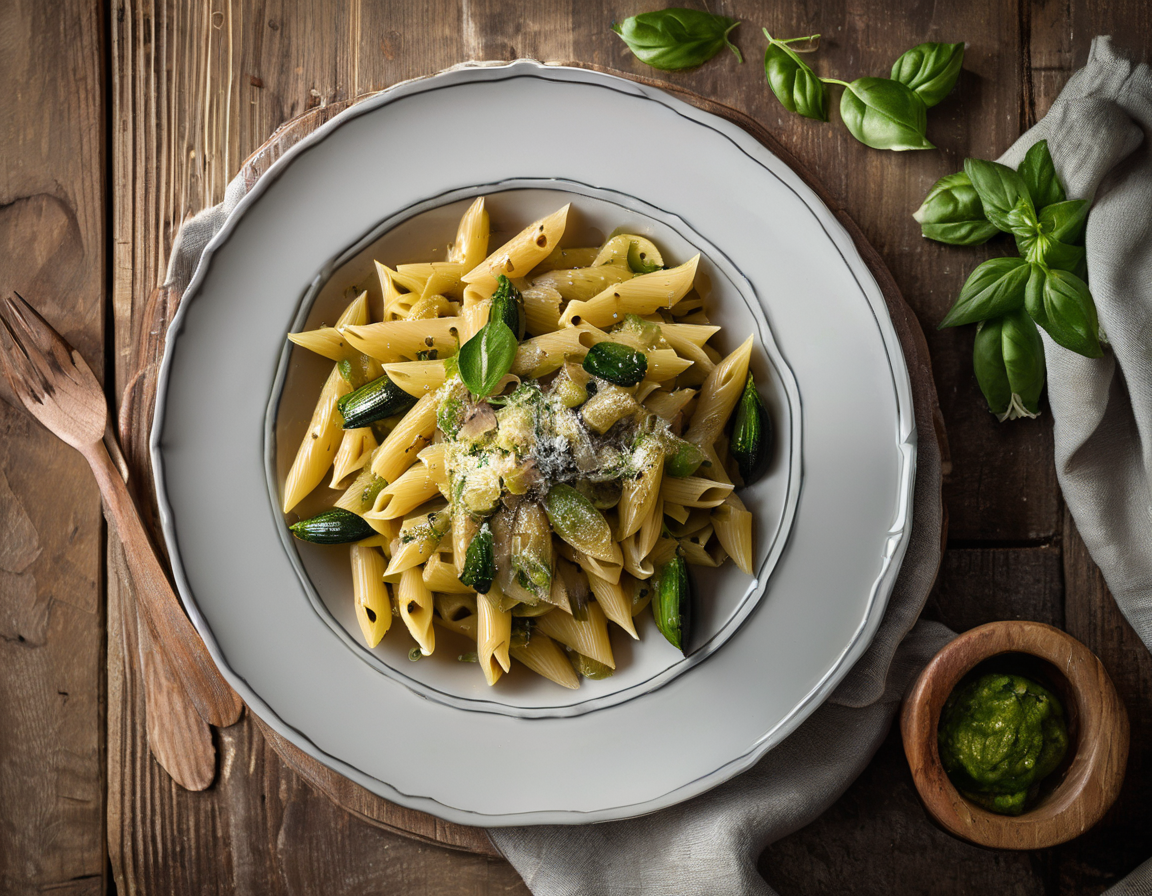 Pasta con Papa y Calabacín al Estilo Mediterráneo