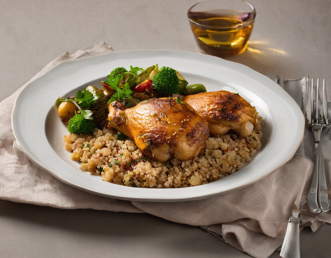 Pollo al Horno con Verduras Mediterráneas