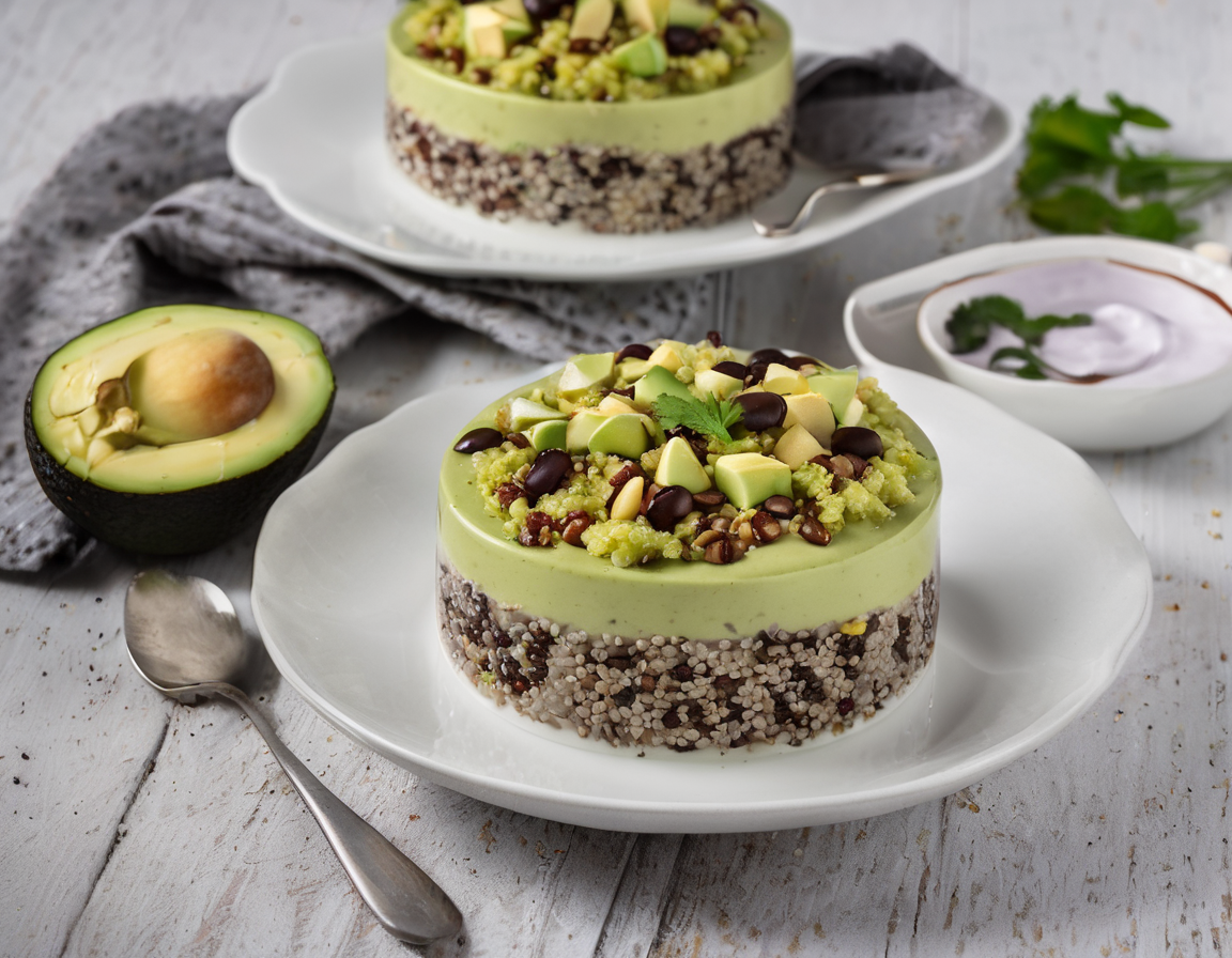 Ensalada de Quinoa y Yogur con Aguacate y Frijoles Negros