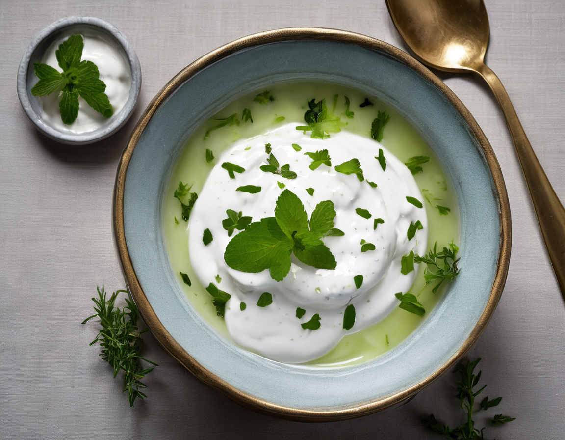 Yogur Griego con Hierbas Frescas y Pepino