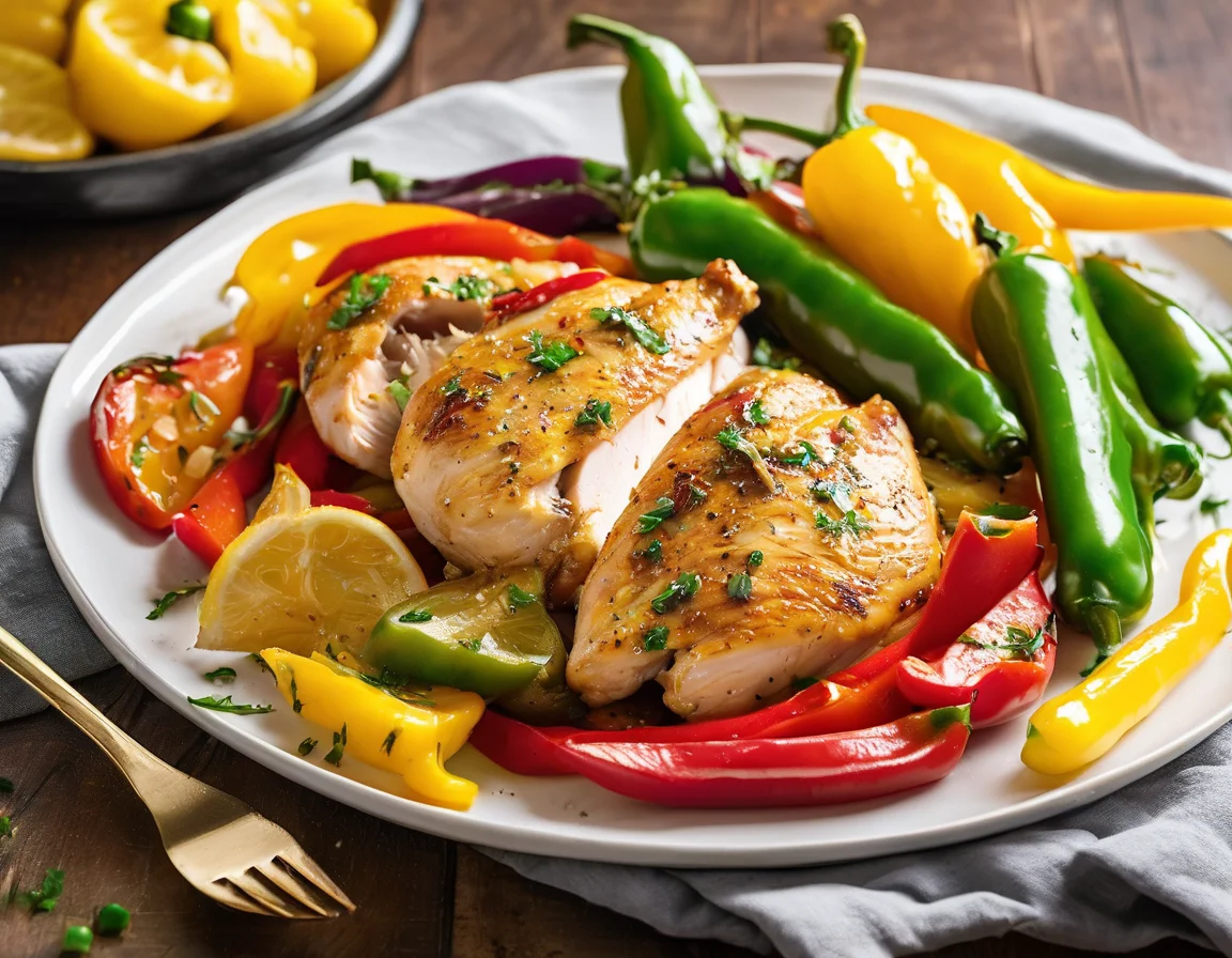 Pollo al Pimentón con Pimientos Asados