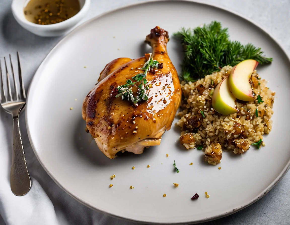 Pollo Asado con Salsa de Manzana y Yogur
