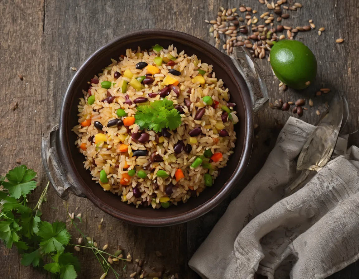 Arroz Integral con Verduras y Frijoles para el Estreñimiento Crónico