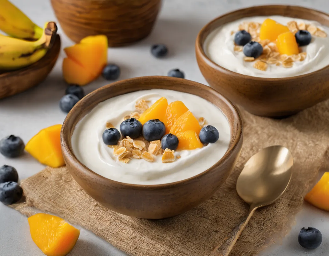 Avena Cremosa con Yogur y Frutas Tropicales Adaptado para Hipercolesterolémia