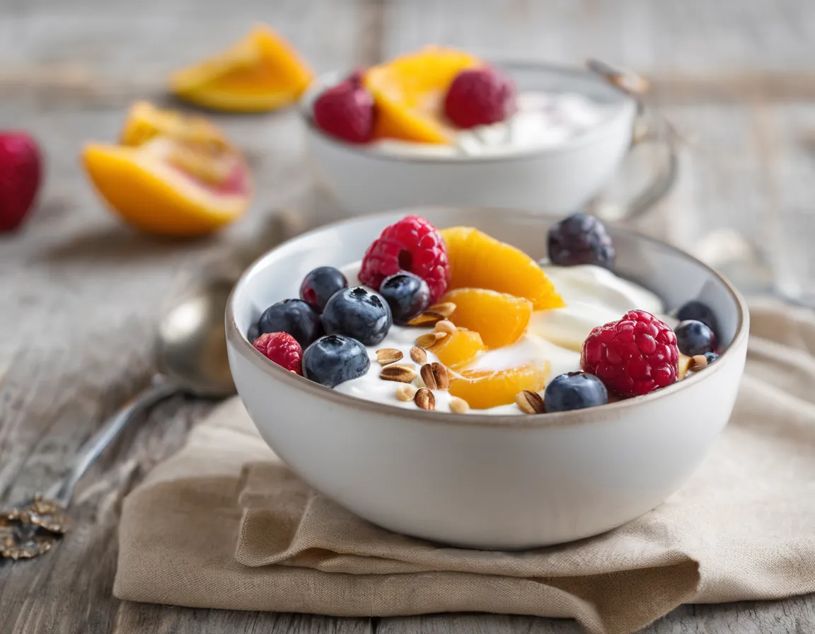 Bowl de Desayuno Canadiense con Yogur y Frutas Bajo en FODMAP