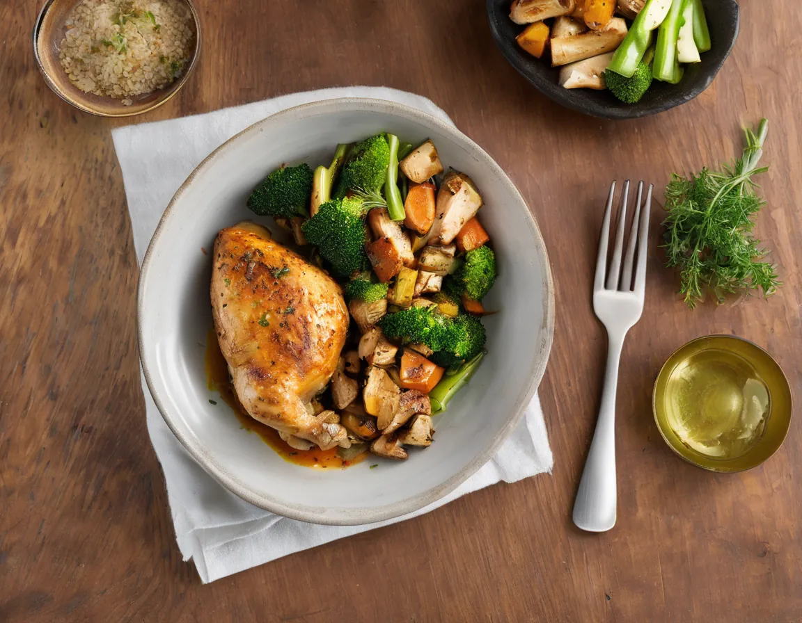 Bowl de Pollo y Verduras de Bajo Índice Glucémico