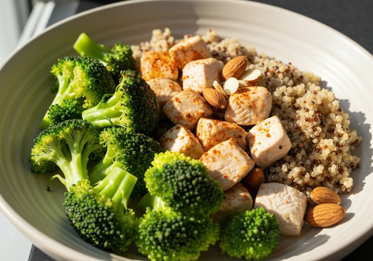 Brócoli al Horno con Garbanzos y Pimentón