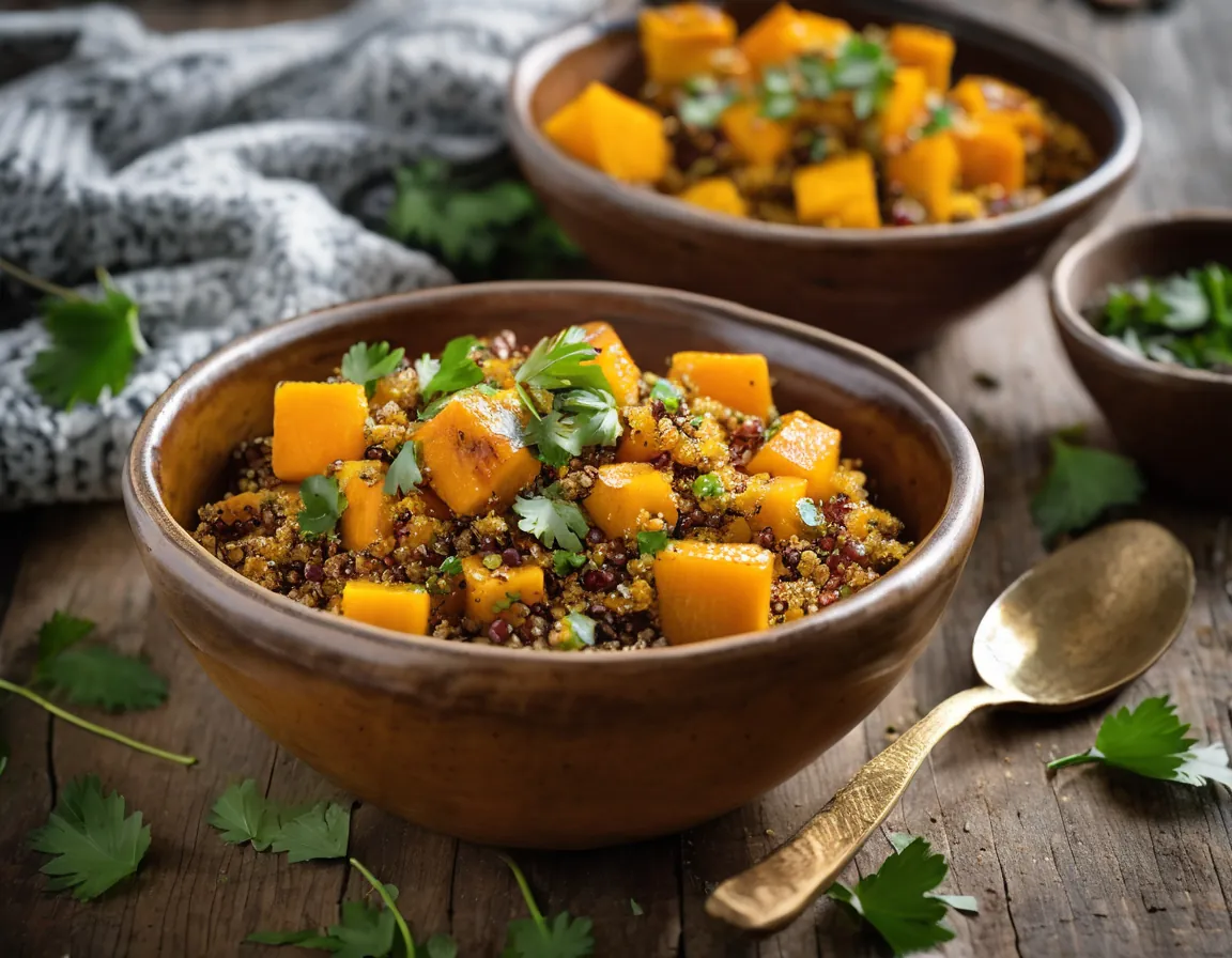 Calabaza Asada con Especias Latinas y Quinoa
