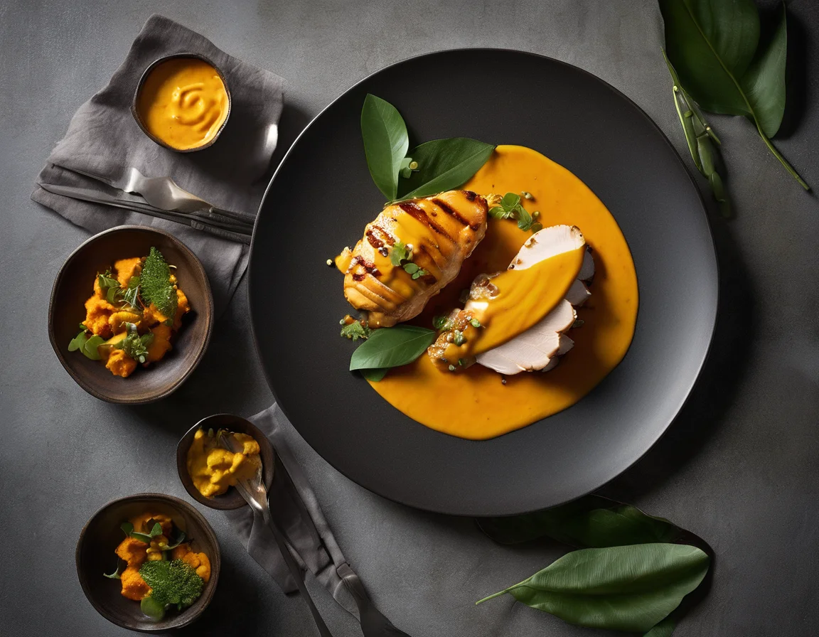 Pollo Tropical con Puré de Boniato y Salsa de Maracuyá