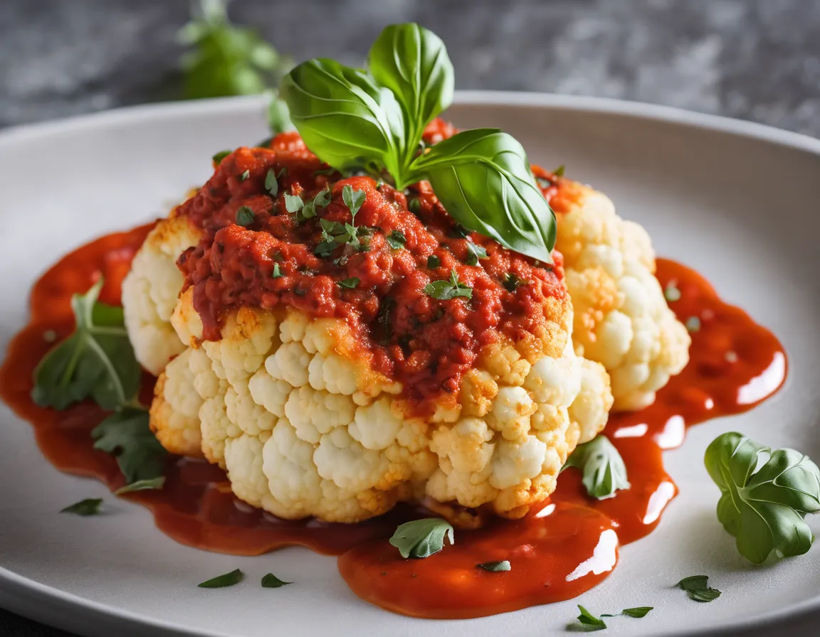 Coliflor a la Parmesana con Tomate Fresco