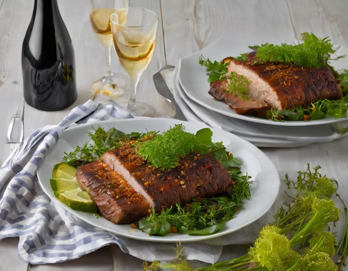 Cordero al Horno con Zanahorias Asadas y Ensalada de Fibra