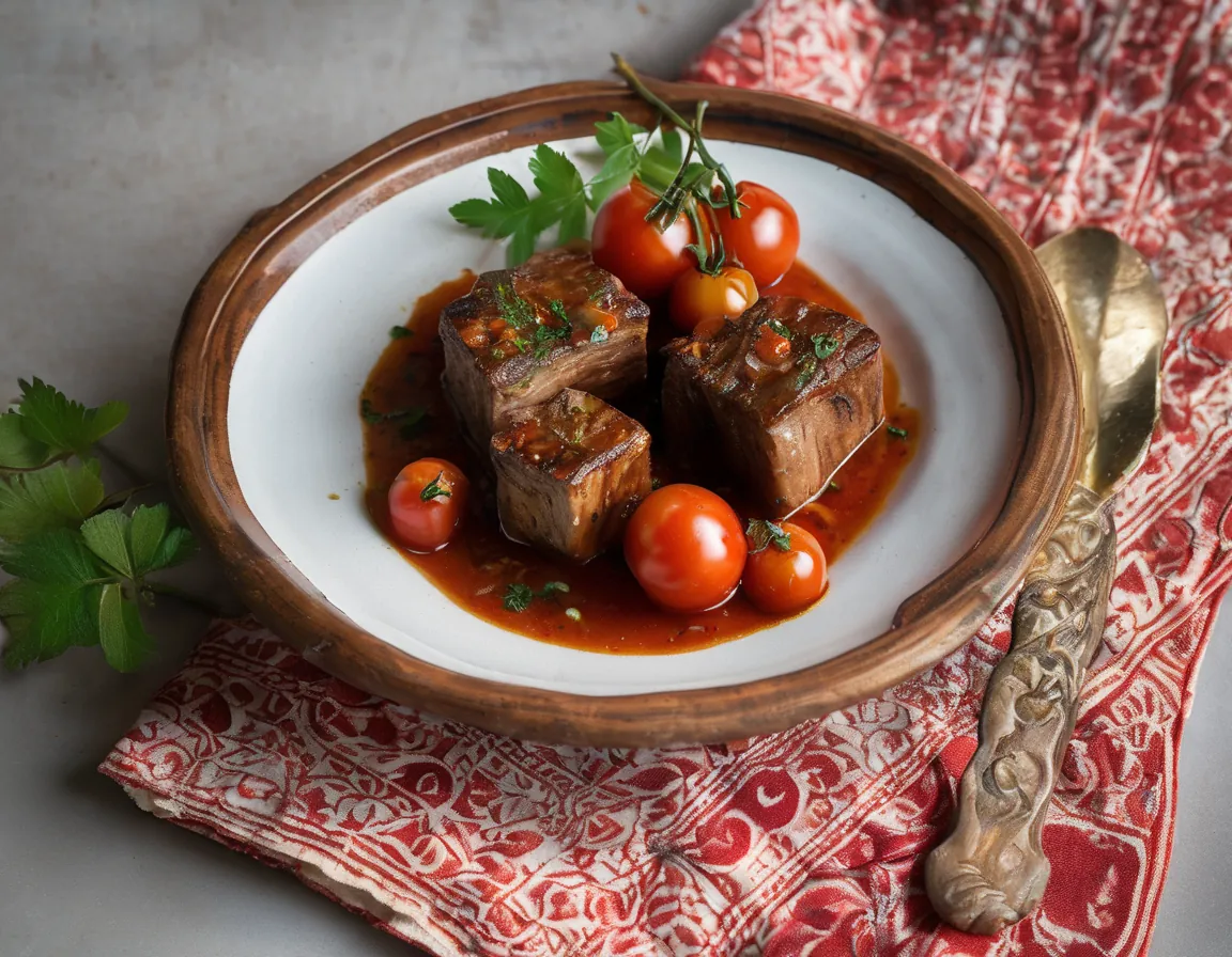 Cordero Asado con Tomate y Hierbas al Estilo Latino