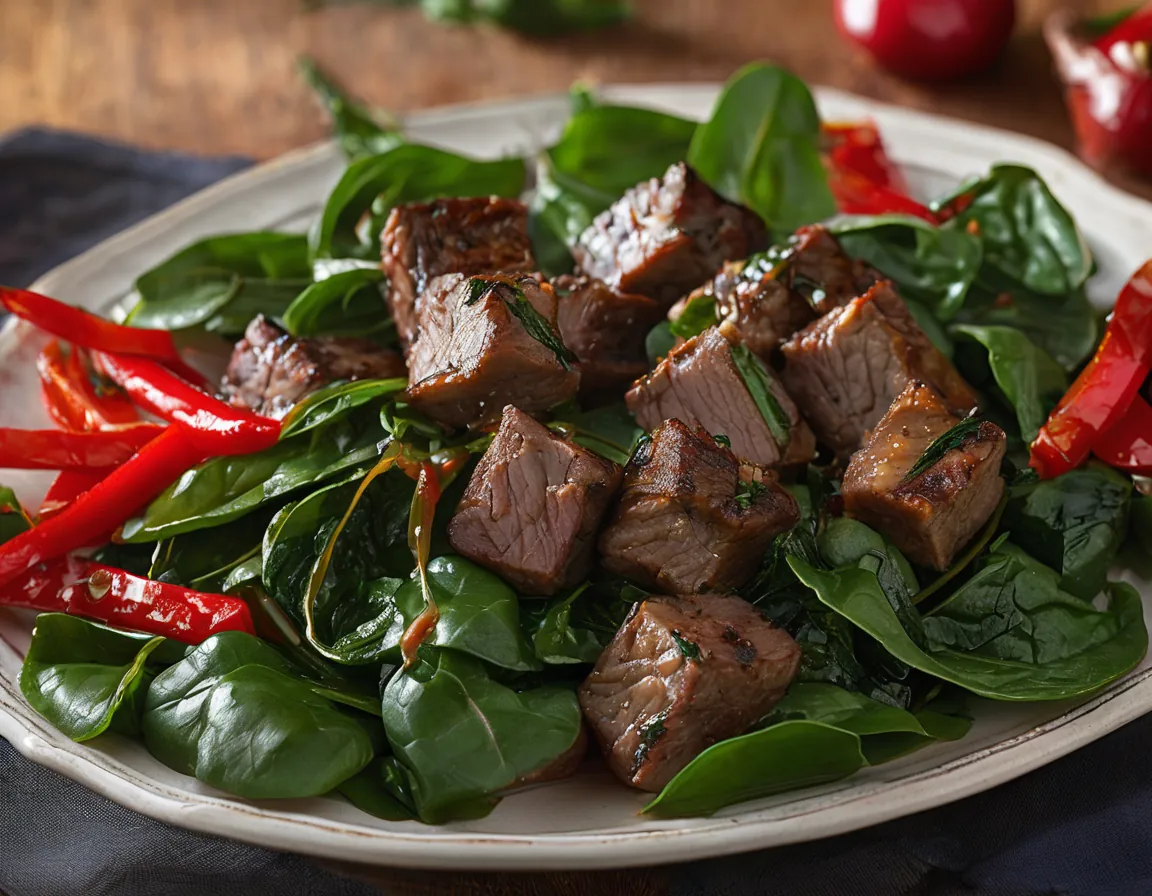 Cordero con Espinacas al Estilo Latino