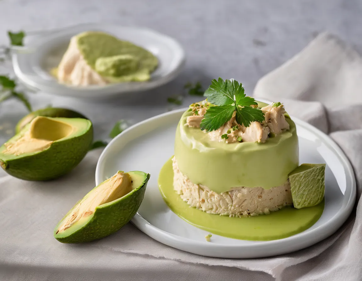 Crema de Aguacate con Pollo Desmenuzado