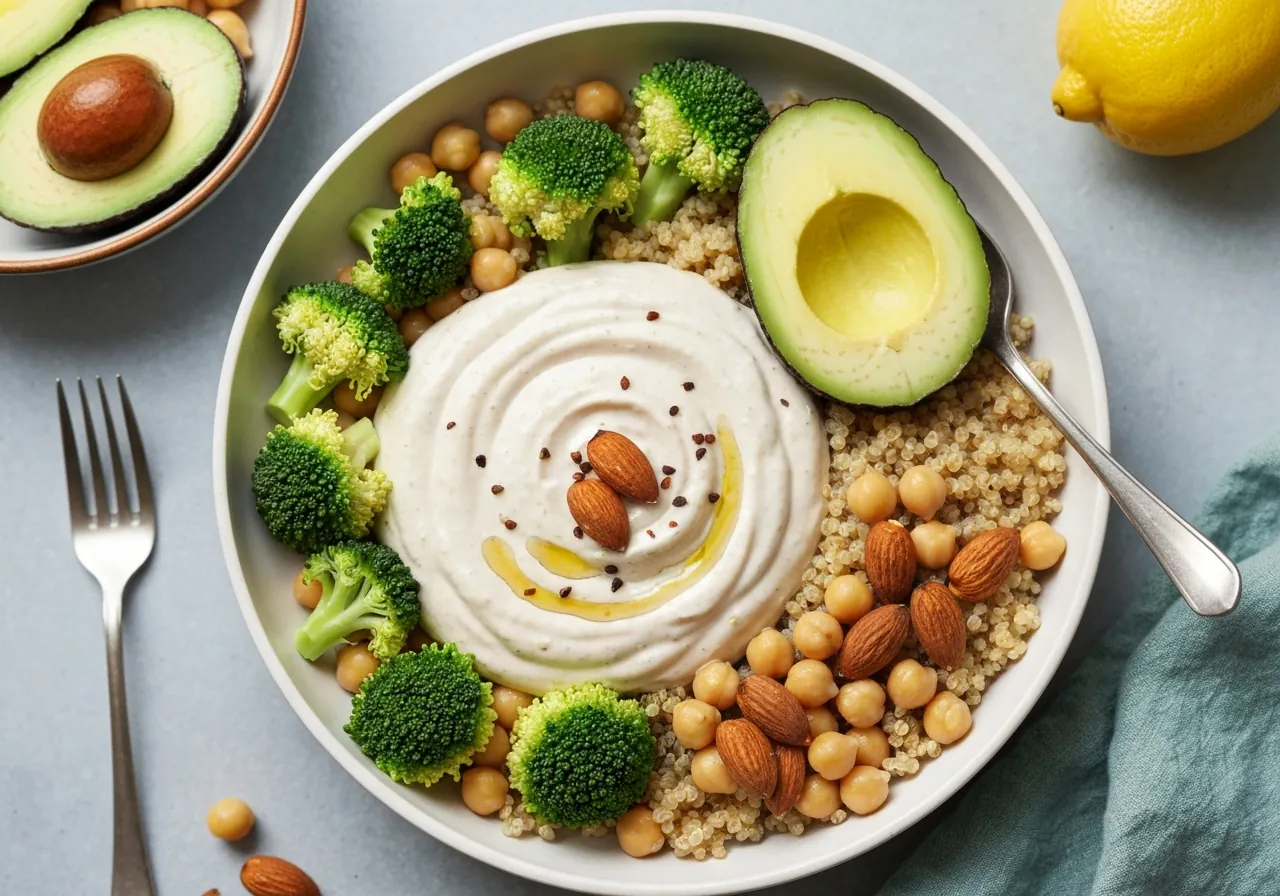 Crema de Brócoli con Garbanzos y Especias Mediterráneas