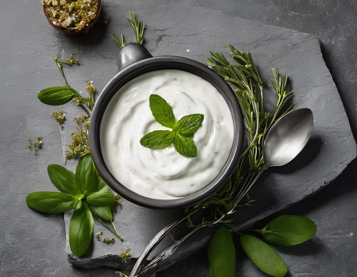 Crema de Yogur Griego con Hierbas Finas
