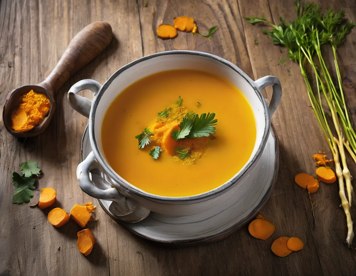 Crema de Zanahoria con Jengibre y Cúrcuma