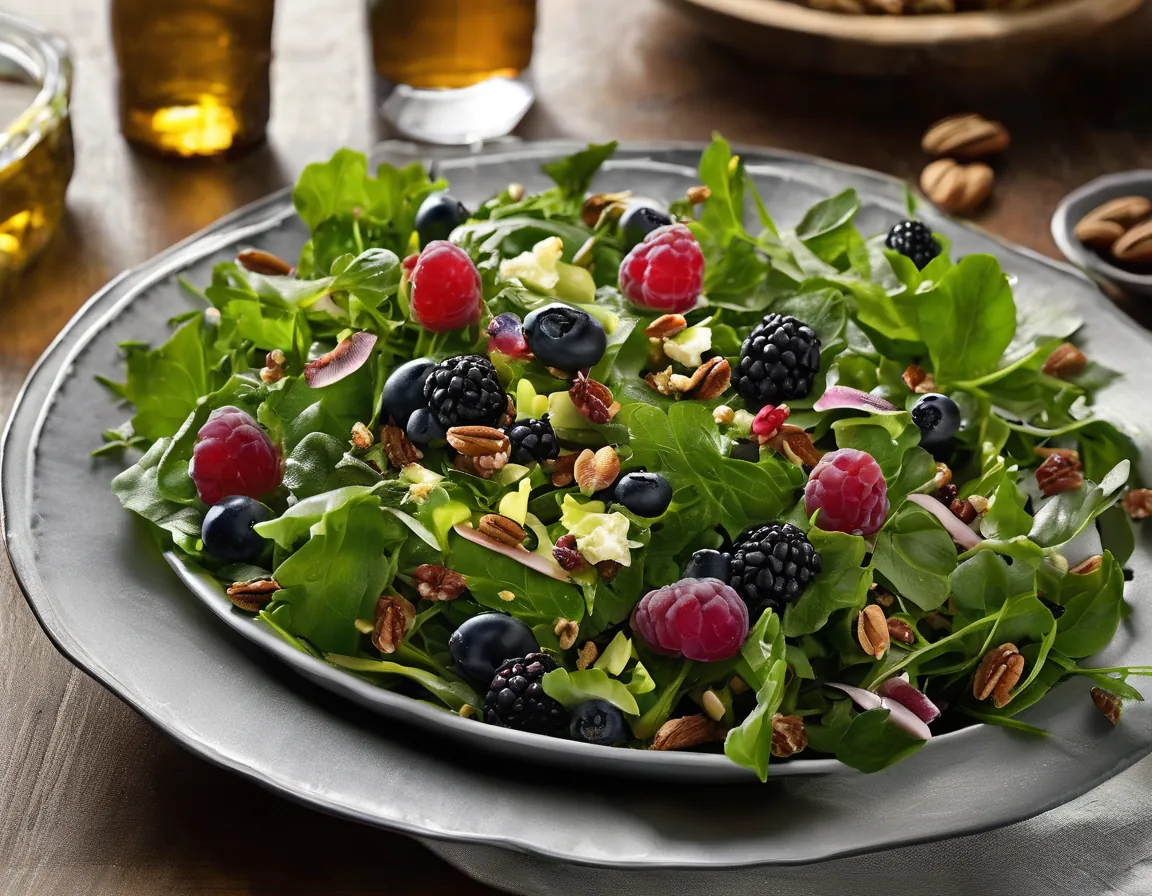 Ensalada Canadiense de Lechuga con Bayas y Nueces