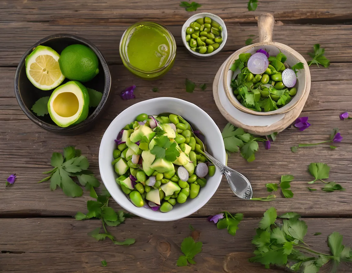 Ensalada de Habas con Aguacate y Limón