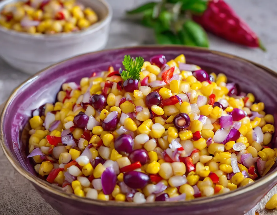 Ensalada de Maíz y Almendras con Aderezo de Lima