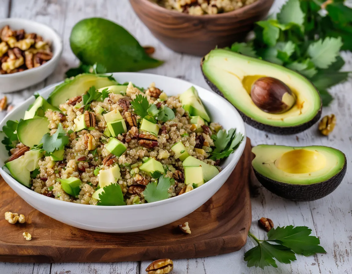 Ensalada de Quinoa con Nueces y Aguacate