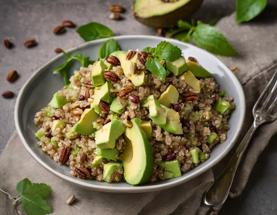 Ensalada de Quinoa con Nueces y Aguacate