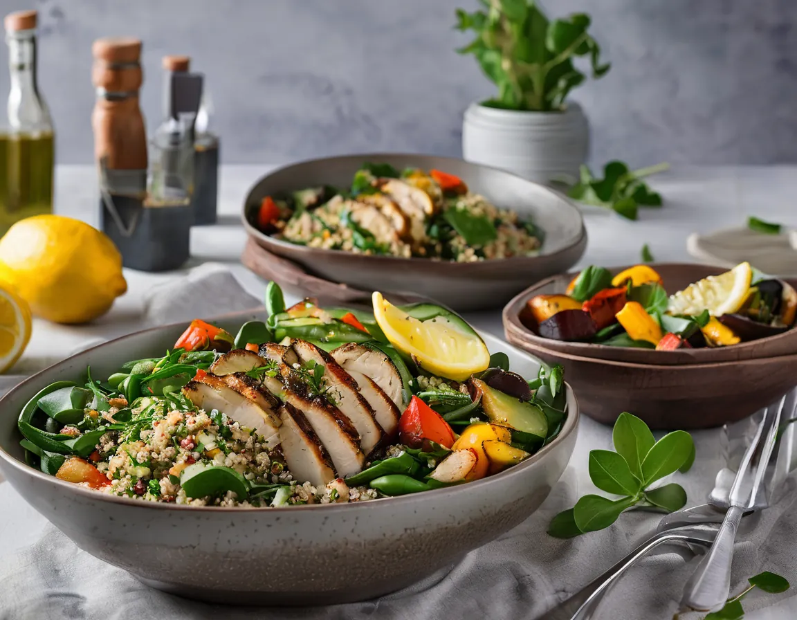 Ensalada de Quinoa Mediterránea con Verduras Asadas