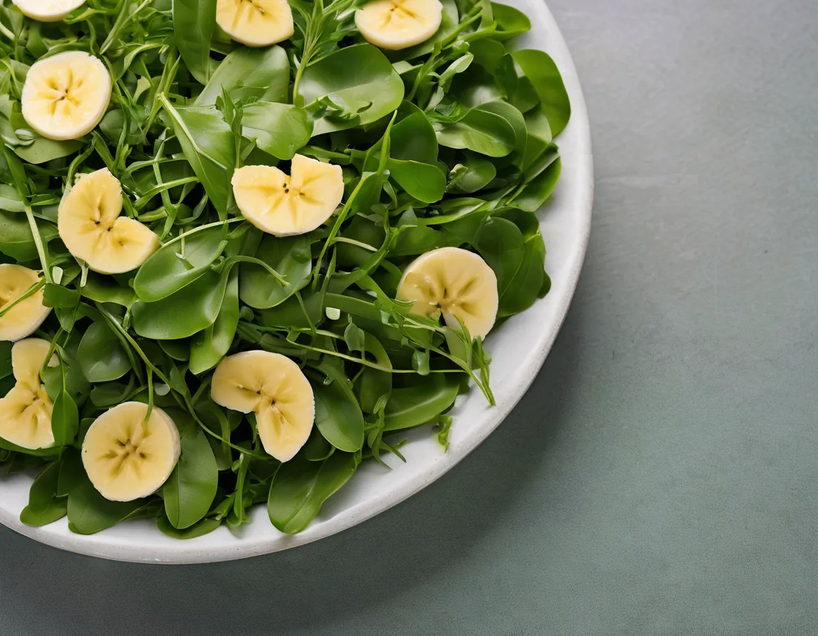 Ensalada de Rúcula con Banana y Aderezo de Lima