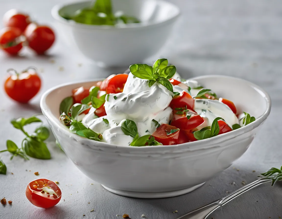Ensalada de Yogur con Aguacate y Tomate