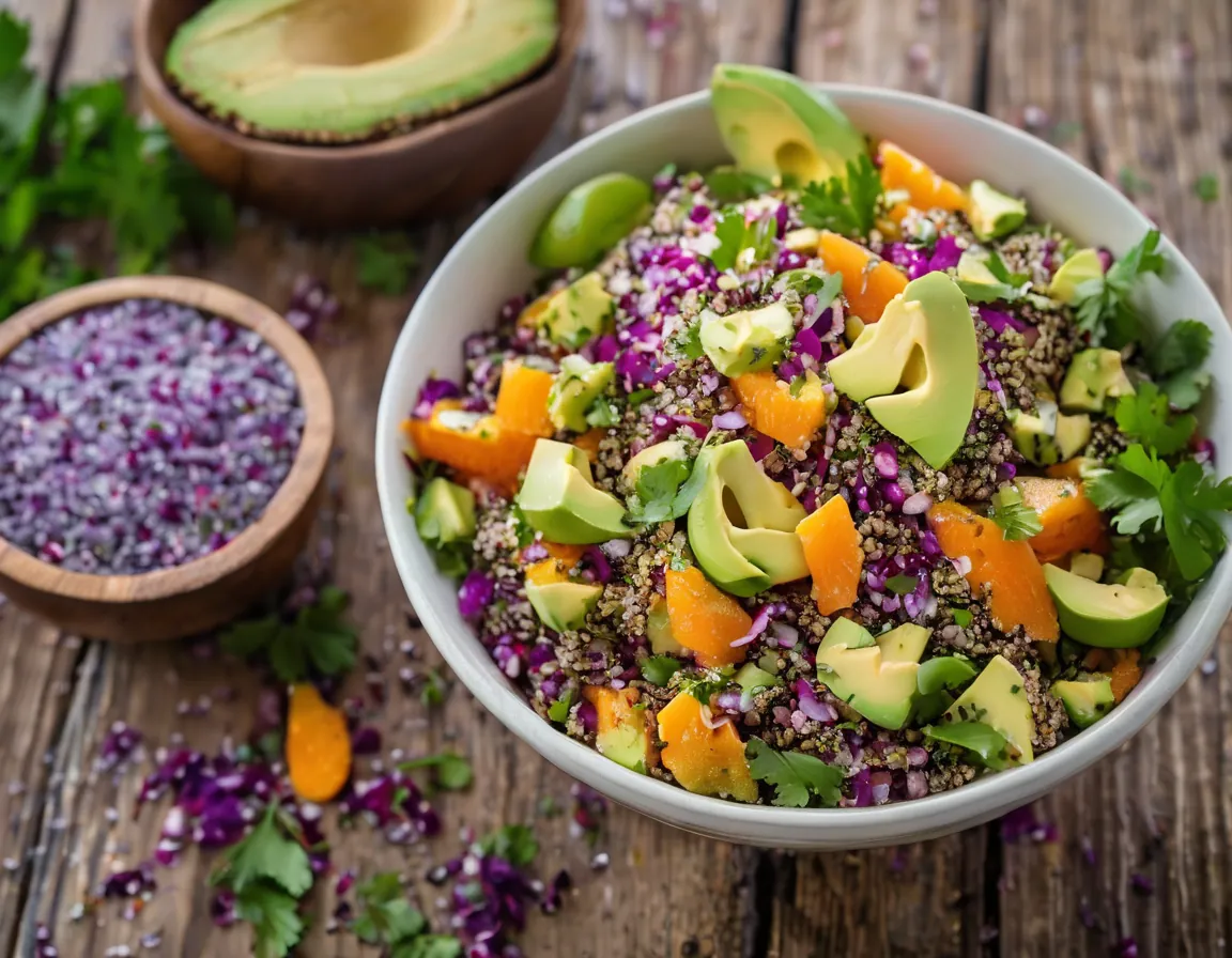 Ensalada de Zanahoria con Aguacate y Quinoa