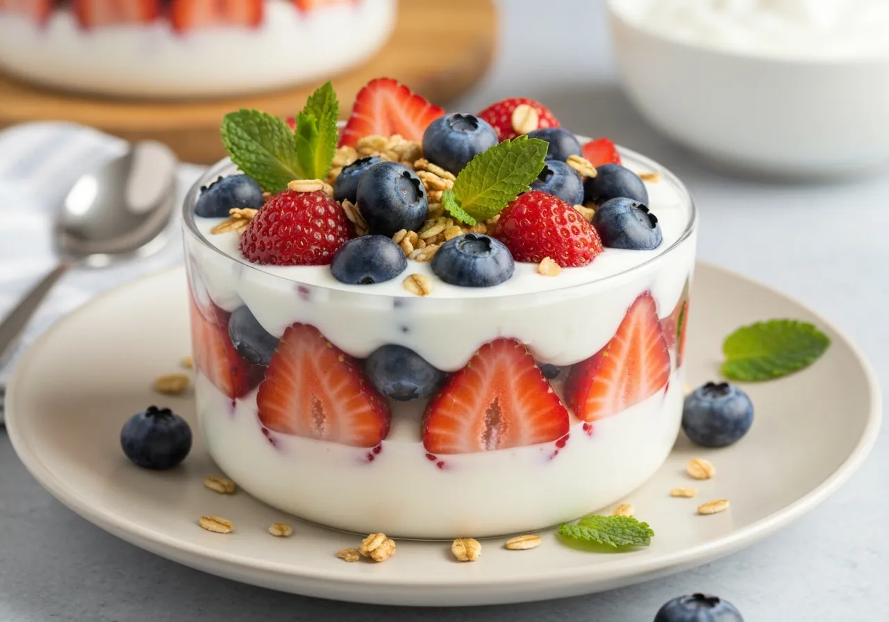 Ensalada Mediterránea con Yogur Griego y Pollo