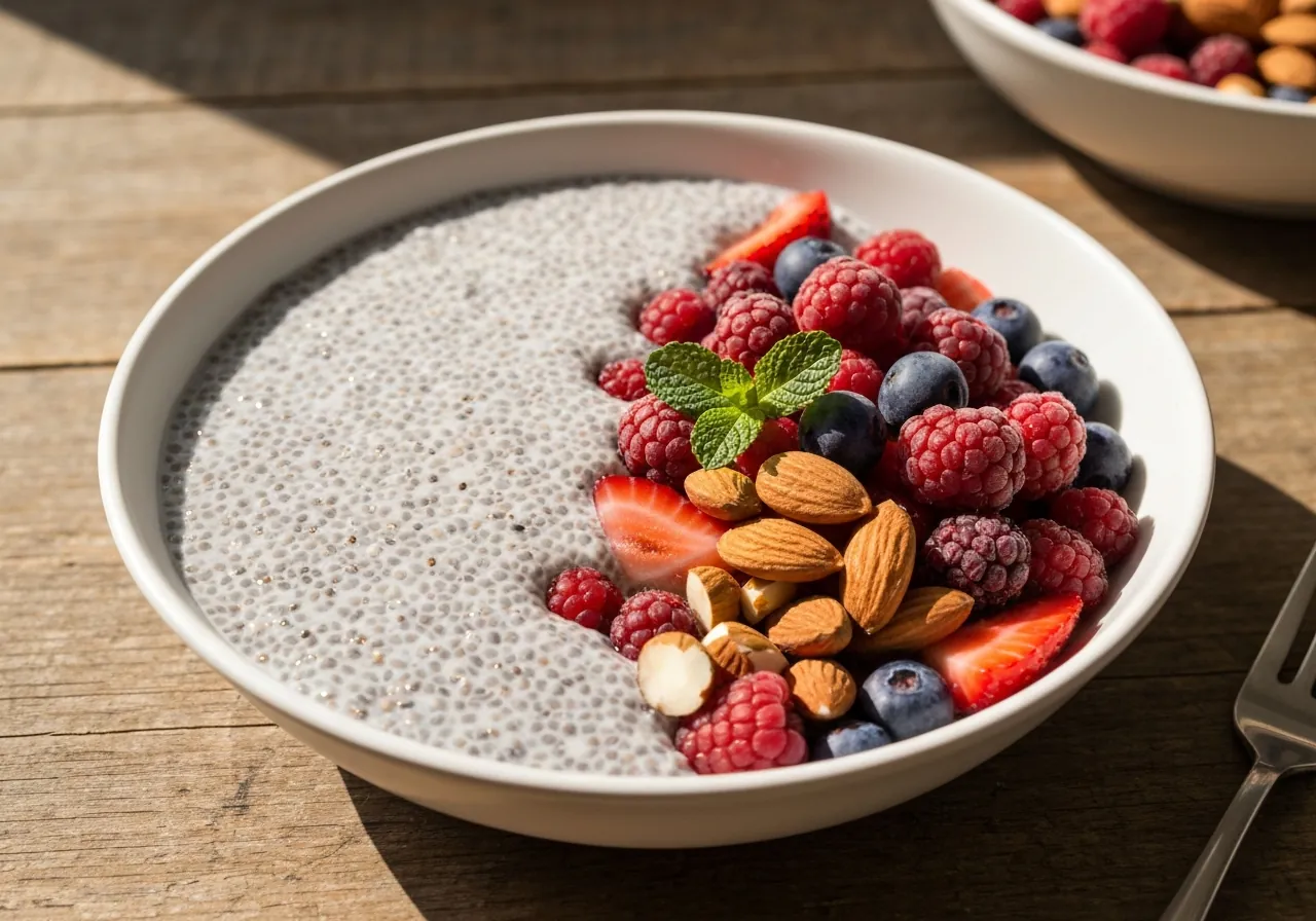 Ensalada Mediterránea de Chía con Garbanzos y Verduras