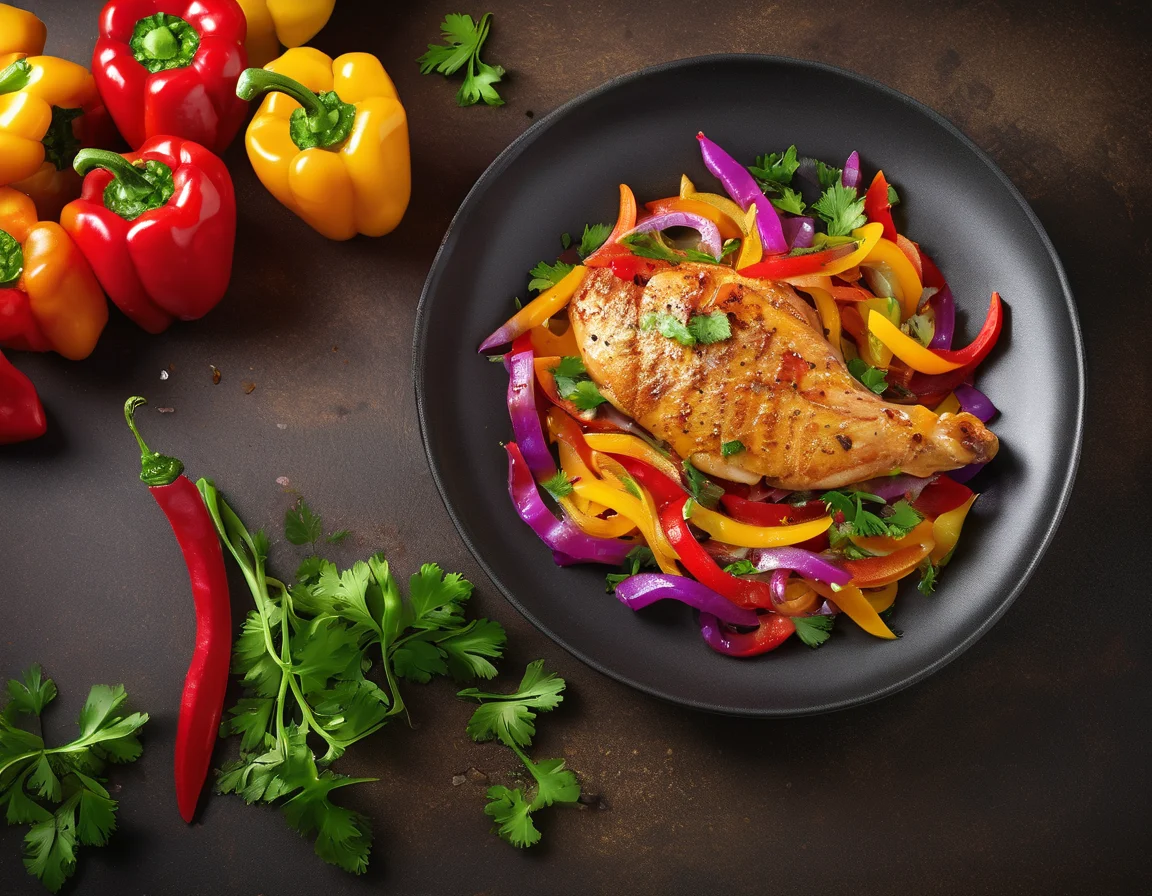 Pollo a la Murciana con Pimientos Asados