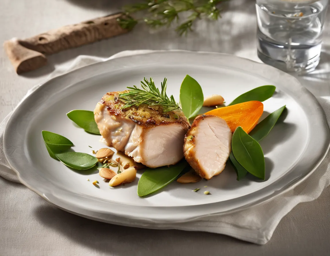 Filete de Pollo con Almendras y Hierbas Frescas