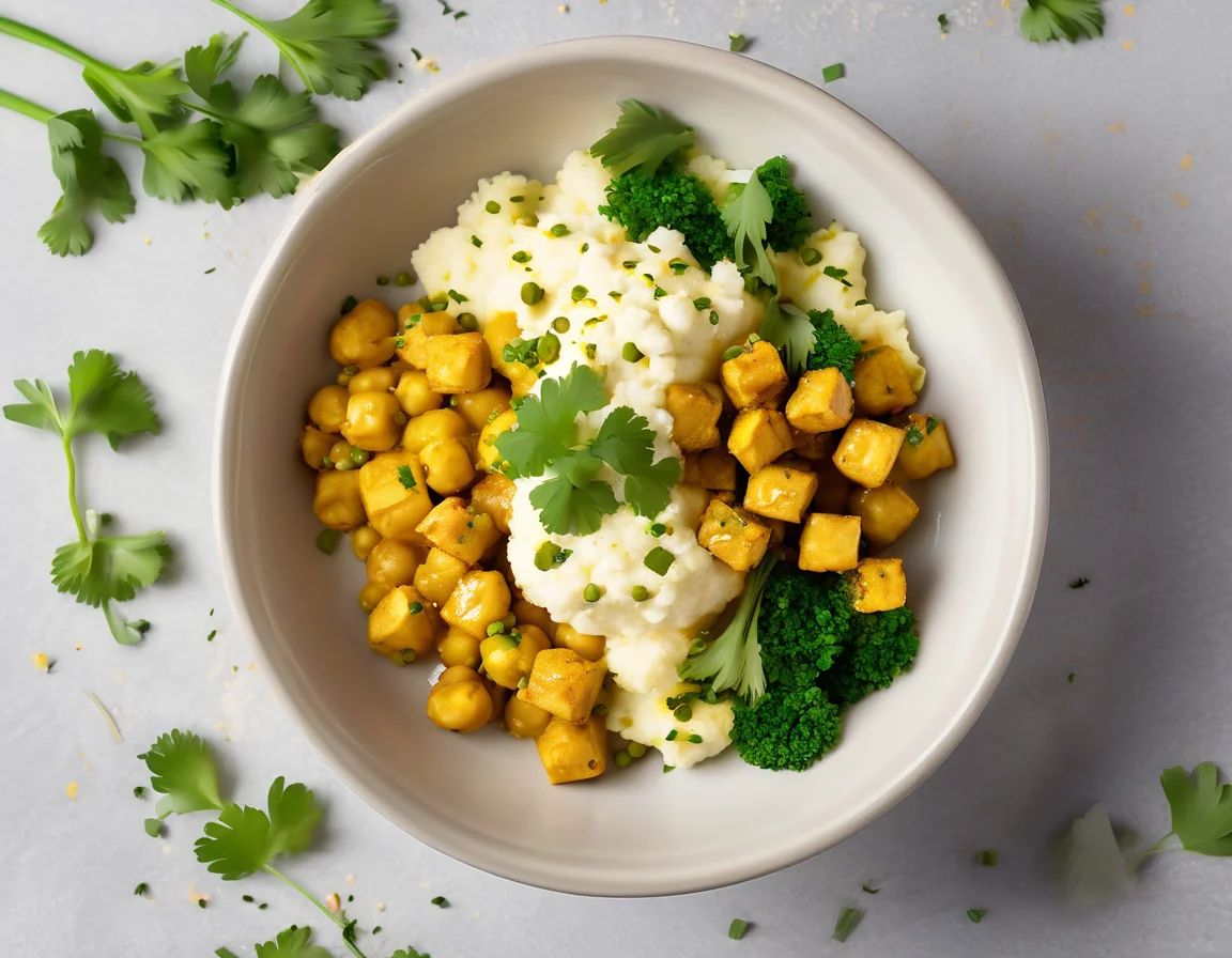 Tofu a la Plancha con Garbanzos al Pimentón
