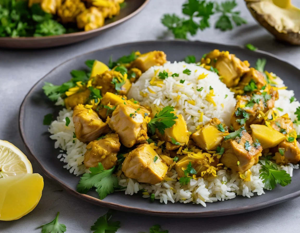 Pollo al Hinojo con Arroz Cremoso de Yogur