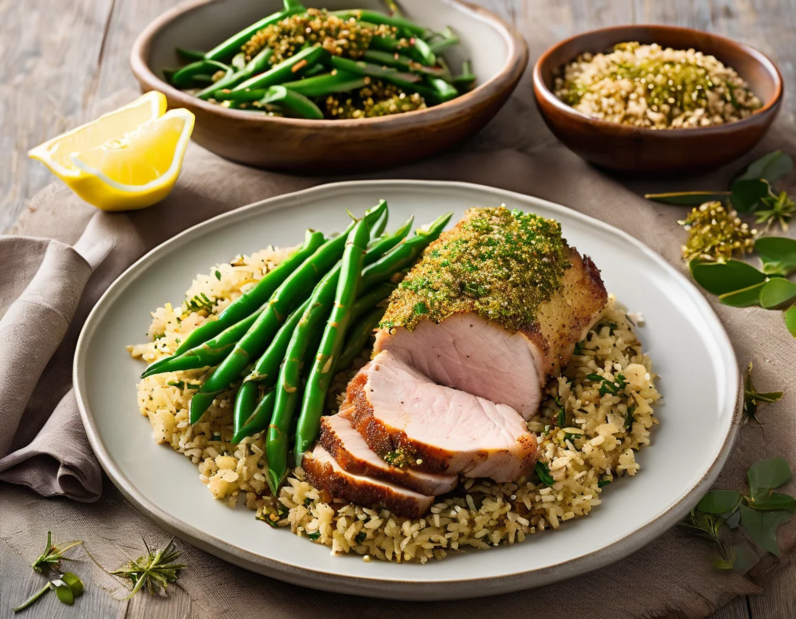 Lomo de Cerdo con Judías Verdes al Estilo Mediterráneo