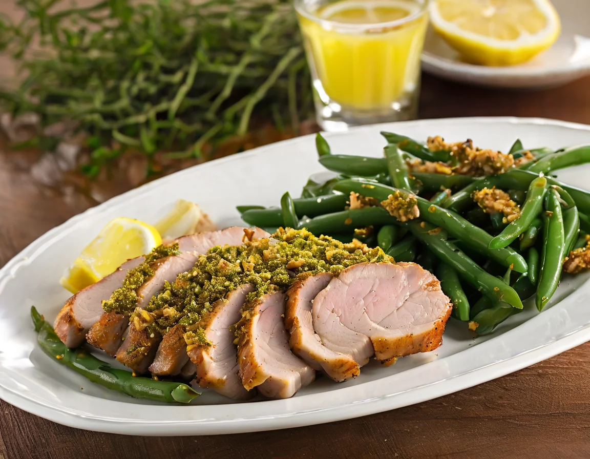 Lomo de Cerdo a la Española con Judías Verdes al Ajo