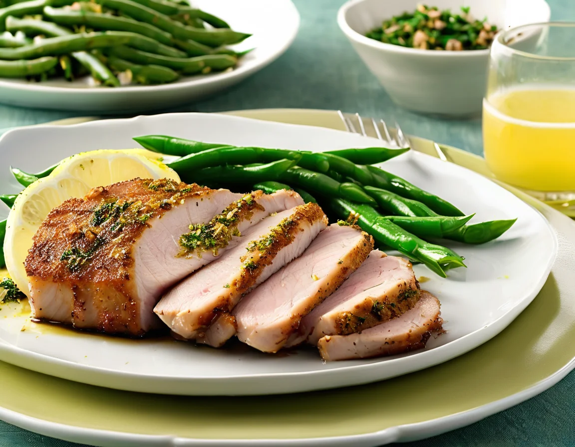 Lomo de Cerdo a la Española con Judías Verdes y Alcachofas