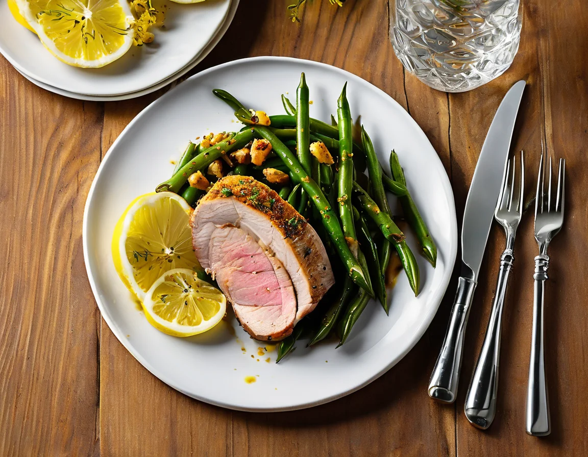 Lomo de Cerdo a la Española con Judías Verdes al Limón