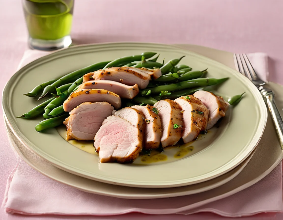 Lomo de Cerdo al Romero con Judías Verdes Estofadas