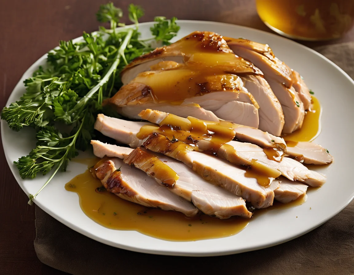 Pavo Asado con Salsa de Manzana y Yogur