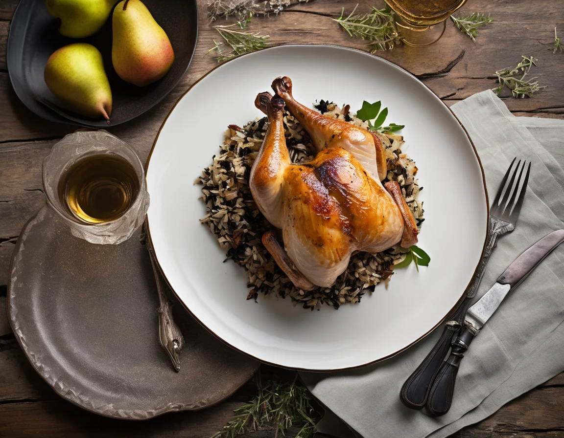 Pavo Asado con Salsa de Pera y Hierbas