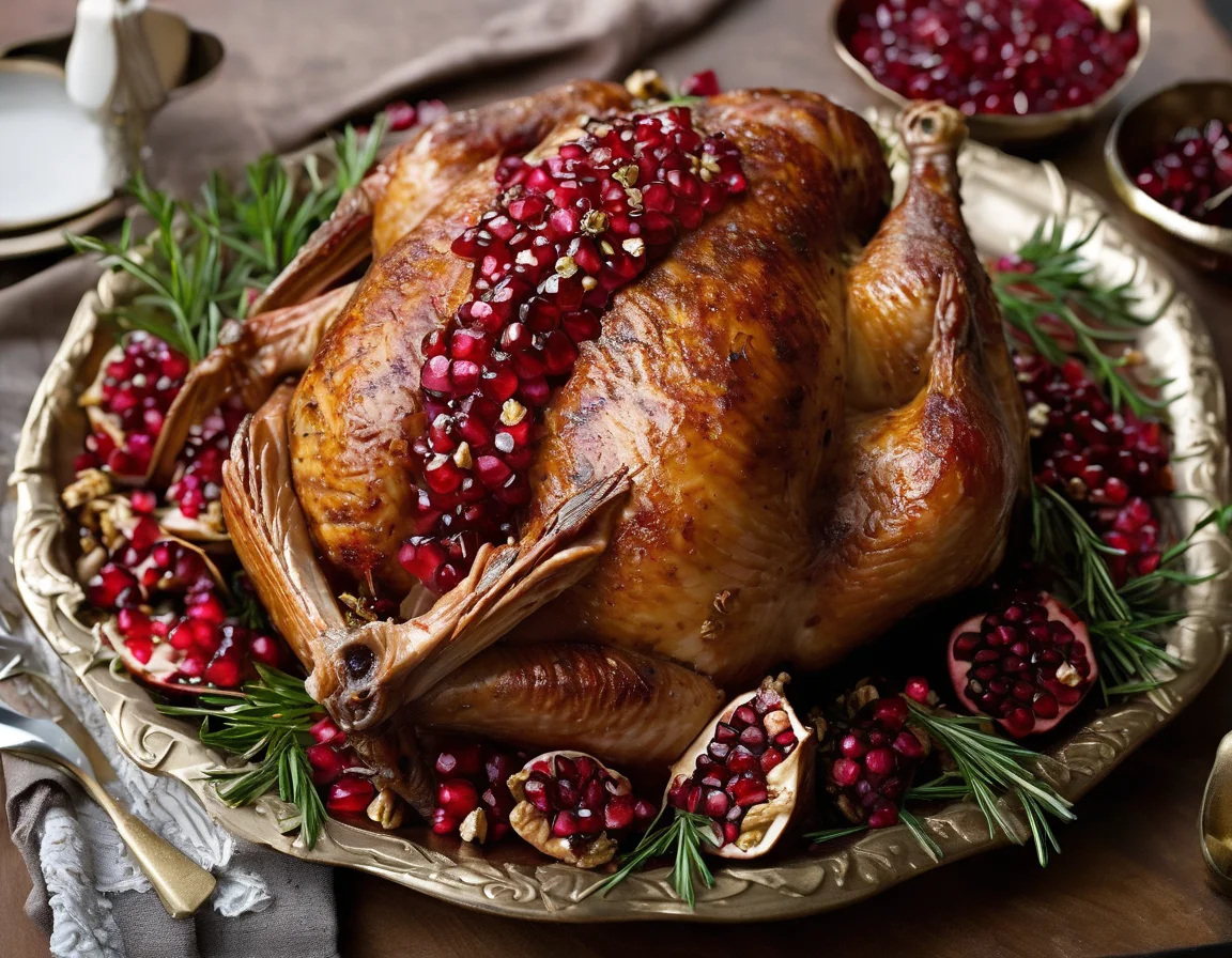 Pavo al Horno con Salsa de Nueces y Hierbas