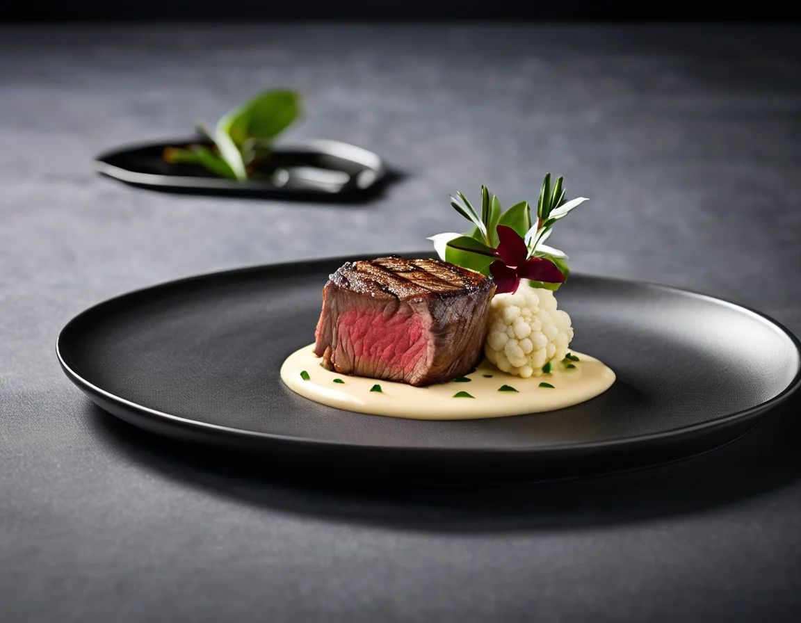 Filete de Ternera con Puré de Coliflor Tropical