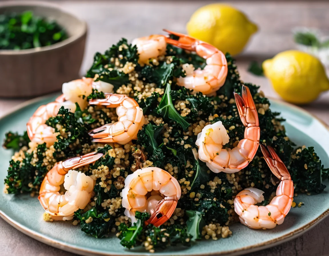 Gambas al Ajillo con Kale Salteado a la Española