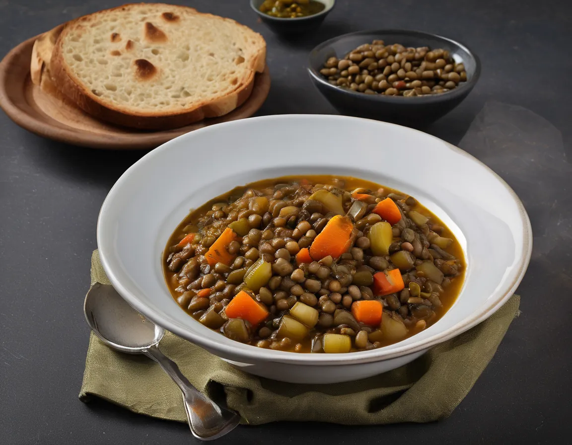 Lentejas Estofadas con Verduras al Estilo Mediterráneo